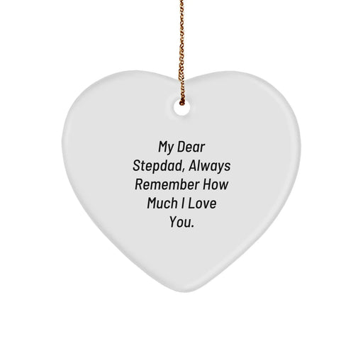 Funny Stepdad Heart Ornament Gifts from Men, Women, Friends and Family this Christmas Unique - Image 1