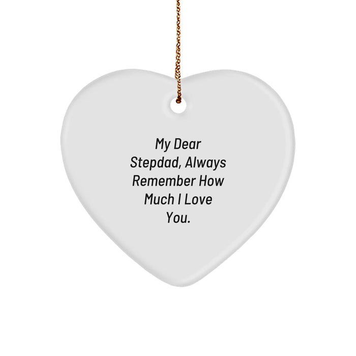 Funny Stepdad Heart Ornament Gifts from Men, Women, Friends and Family this Christmas Unique - Image 1