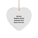 A Heartfelt 'My Dear Stepdad' Christmas Unique Gift for Him, Stepdad Love Heart Ornament, Funny Quote - Image 1