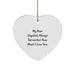 Funny Stepdad Gifts from Family, Heart Ornament with My 'Dear Stepdad, Always Remember How Much I Love You.' Quote, Christmas Unique Gifts for Men - Image 1