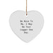 Funny Logger Gifts from Men to Friends, Christmas Unique Gifts for Logger Enthusiasts, Heart Ornament with Cute Quote 'Be Nice To Me. I May Be Your Logger One Day.' - Image 1