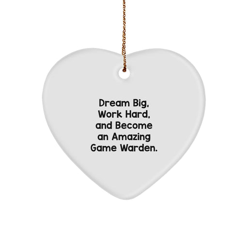 Game Warden Heart Ornament Inspirational Gifts from Men to Game Wardens for Christmas Unique - Image 1