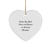 Funny Manager Heart Ornament, Dream Big Gifts for Him, Inspirational Christmas Unique Gifts from Friends to Family - Image 1
