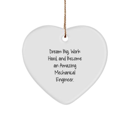 Funny Mechanical Engineer Gifts from Friends, Heart Ornament, Dream Big Quote, Christmas Unique Ideas for Men, Women, Family - Image 1