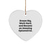 Inspiring Optometrist Gifts - Heart Ornament 'Dream Big Work Hard' Perfect for Christmas Unique Gifts from Friends Family - Image 1