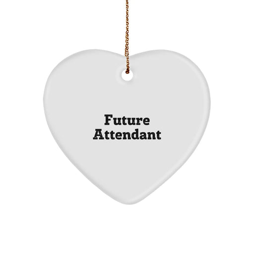 Funny Quotes Attendant Heart Ornament Gifts for Future Attendant from Family, Funny Heart Shaped Decorations for Christmas Unique Gifts - Image 1