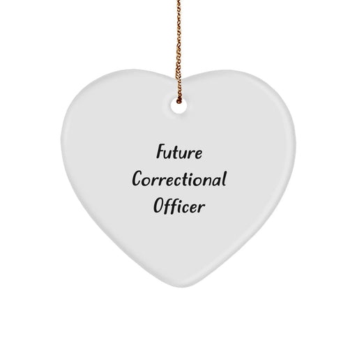 Funny Quote Correctional Officer Gifts for Christmas - Heart Ornament from Friends and Family - Image 1