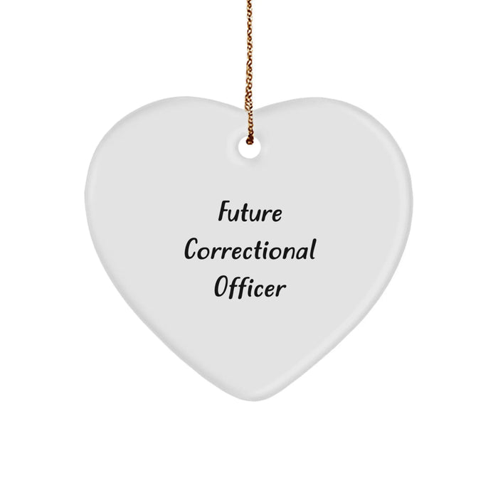 Funny Quote Correctional Officer Gifts for Christmas - Heart Ornament from Friends and Family - Image 1