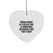 Funny Vizsla Dog Gifts - Heart Ornament for Proud Parents - 'Sometimes An Asshole' Quote, Gifts from Men to Friends, Family, and Coworkers for Christmas - Image 1