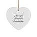 Gifts from Family - 'I Have The Best Great Grandmother' Heart Ornament for Grandmother's Christmas, Heart-Shaped MDF with High Gloss Finish - Image 1