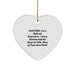 Funny Executive Gifts from Friends - Executive Heart Ornament, Gifts for Executive, Christmas Unique Decorations, Heart Shaped Ornament, Stay At Your Own Risk! - Image 1
