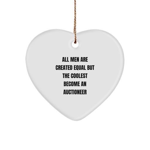 Auctioneer Gifts from Men - Funny Heart Ornament for Auctioneer Friends and Family - Christmas Unique Gifts - Image 1