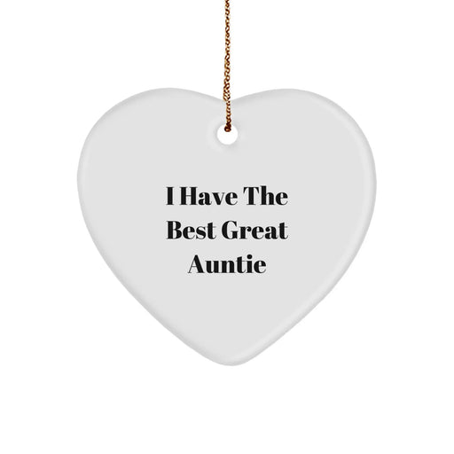Funny Auntie Gifts from Family - I Have The Best Great Auntie Heart Ornament for Christmas - Image 1