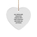 Author Gifts for Friends, Funny Heart Ornament 'All Men Are Created Equal But The Coolest Become An Author' from Men, Perfect for Christmas - Image 1