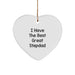 Funny Stepdad Gifts from Family, Heart Ornament with 'I Have The Best Great Stepdad' Quote - Christmas Unique Gifts for Stepdad - Image 1