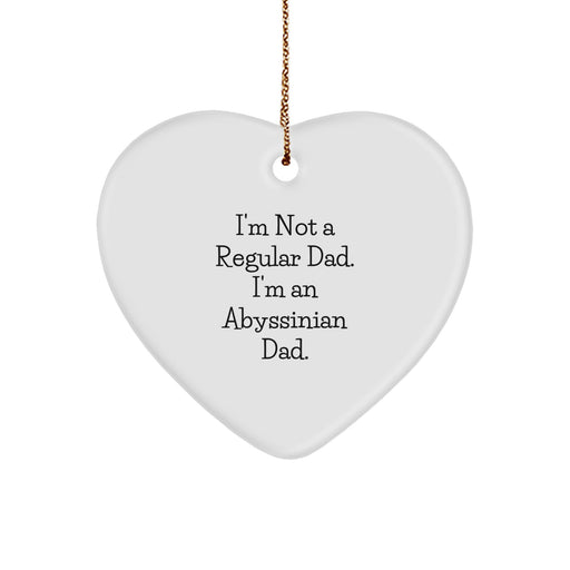 Abyssinian Cat Heart Ornament Funny Christmas Unique Gifts from Dad Gifts for Abyssinian Cat Lovers - Image 1