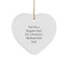 Funny Domestic Medium Hair Dad Heart Ornament Gifts for Men Friends Family Christmas - Image 1