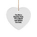 Funny Black and White Cat Dad Heart Ornament Gifts from Men for Christmas Unique Presents - Image 1
