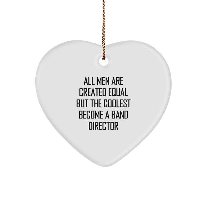 Funny Band Director Heart Ornament Gifts from Men to Band Directors for Christmas Unique Present - Image 1