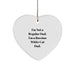 Funny Russian White Cat Dad Christmas Unique Gifts from Family for Friends Heart Ornament - Image 1