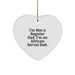 Funny African Serval Cat Gifts from Dad to Son - Heart Ornament for Christmas Unique Gifts - Image 1