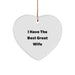 Funny Wife Heart Ornament Gifts from Men, Women, Friends, and Family for Christmas, Inspirational Love Quote - Image 1