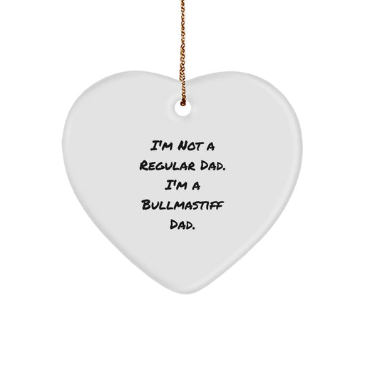 Bullmastiff Dog Dad Gifts from Men - Funny Heart Ornament for Christmas Unique Gifts - Image 1