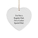 Funny Cocker Spaniel Dad Christmas Unique Gifts for Men - Heart Ornament from Dad - 'I'm Not A Regular Dad. I'm A Cocker Spaniel Dad.' - Image 1