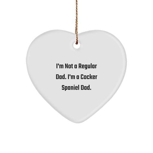 Cocker Spaniel Dog Dad Heart Ornament Funny Gift from Men to Dad for Christmas - Image 1