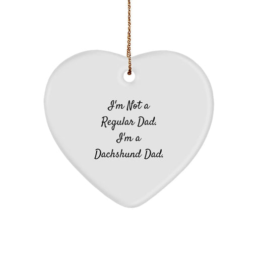 Dachshund Dog Heart Ornament Funny Gift for Men Friends Family Christmas Unique - Image 1