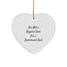 Dachshund Dog Heart Ornament Funny Gift for Men Friends Family Christmas Unique - Image 1