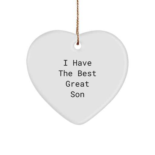 Funny Son Heart Ornament Gifts from Mom Dad Friends on Christmas Unique - Image 1