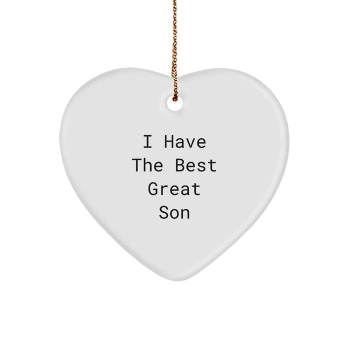 Funny Son Heart Ornament Gifts from Mom Dad Friends on Christmas Unique - Image 1