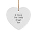 Funny Son Heart Ornament Gifts from Mom Dad Friends on Christmas Unique - Image 1