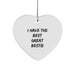 Funny Bestie Gifts, 'I Have The Best Great Bestie' Heart Ornament, Christmas Unique Gifts from Friends to Bestie, Bestie Heart Ornament - Image 1