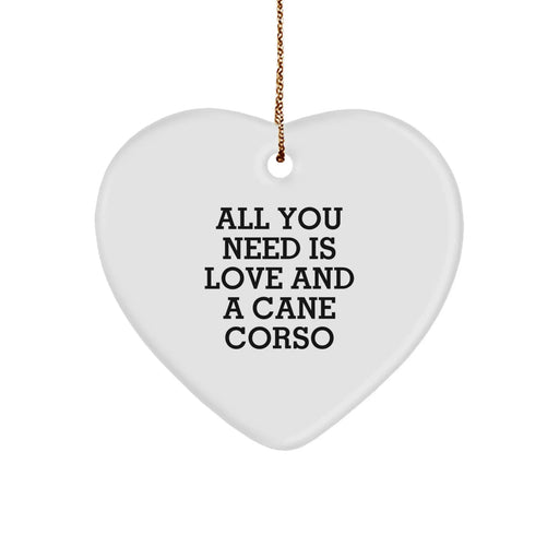 Funny Cane Corso Dog Gifts Christmas Heart Ornament - Gifts from Mom to Love Cane Corso Dog - Inspirational Cane Corso Dog Lover Christmas Unique Gifts - Image 1