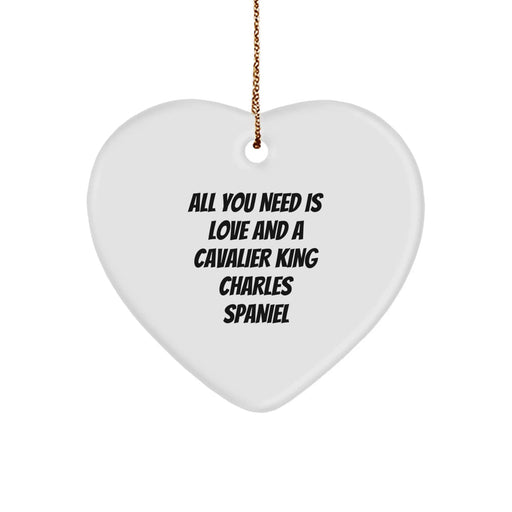 Funny Cavalier King Charles Spaniel Dog Gifts for Men Women Friends Family Christmas Heart Ornament - Image 1