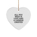 Chinese Crested Dog Heart Ornament, Funny Quote Gifts for Chinese Crested Dog Lover, Christmas Unique Gifts from Friends and Family - Image 1