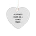 Cocker Spaniel Dog Christmas Unique Gifts - Funny Quote Ornament, Heart Shaped, Gifts from Men to Friends, All You Need Is Love And A Cocker Spaniel - Image 1