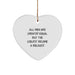 Funny Biologist Gifts from Men - Heart Ornament with Quote 'All Men Are Created Equal But The Coolest Become A Biologist' for Christmas - Image 1