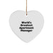Funny Quote Gifts for Apartment Managers, Heart Ornament, Christmas Unique Gifts from Friends, Family - Image 1