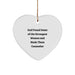 Counselor Heart Ornament Gifts from Friends to Counselor, Funny Quote Christmas Decor, God Found Some Of The Strongest Women And Made Them Counselor - Image 1