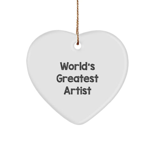 Funny Artist Heart Ornament Gifts from Friends and Family to Artist at Christmas Unique Gifts - Image 1