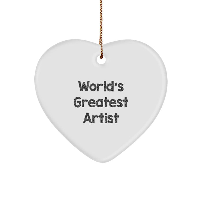 Funny Artist Heart Ornament Gifts from Friends and Family to Artist at Christmas Unique Gifts - Image 1