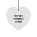 Funny Artist Heart Ornament Gifts from Friends and Family to Artist at Christmas Unique Gifts - Image 1