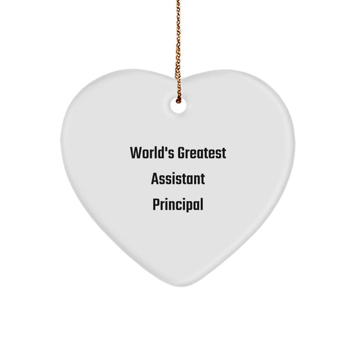 World's Greatest Assistant Principal Gifts for Christmas, Heart Ornament from Friends, Gift for Assistant Principal - Image 1