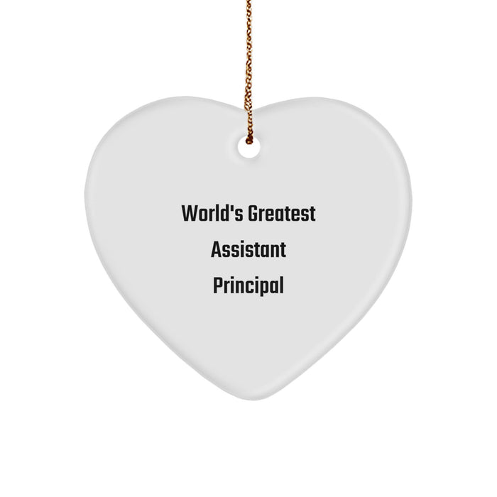World's Greatest Assistant Principal Gifts for Christmas, Heart Ornament from Friends, Gift for Assistant Principal - Image 1