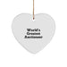 Funny World's Greatest Auctioneer Heart Ornament Gifts from Friends to Family - Image 1