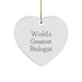 Biologist's Heartfelt Gift: 'World's Greatest Biologist' Heart Ornament for Friends, Family, or Coworkers, Perfect for Christmas - Image 1
