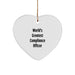 World's Greatest Compliance Officer Heart Ornament, Funny Christmas Unique Gift for Men, Women, Coworkers, Friends, Family - 'World's Greatest' - Image 1